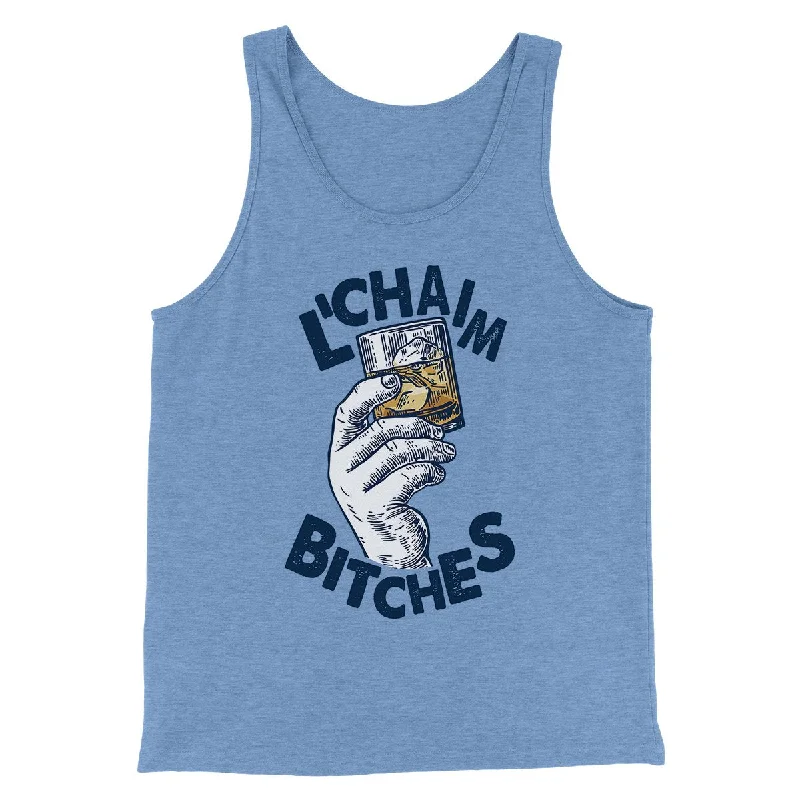 L'Chaim Bitches Funny Hanukkah Men/Unisex Tank Top