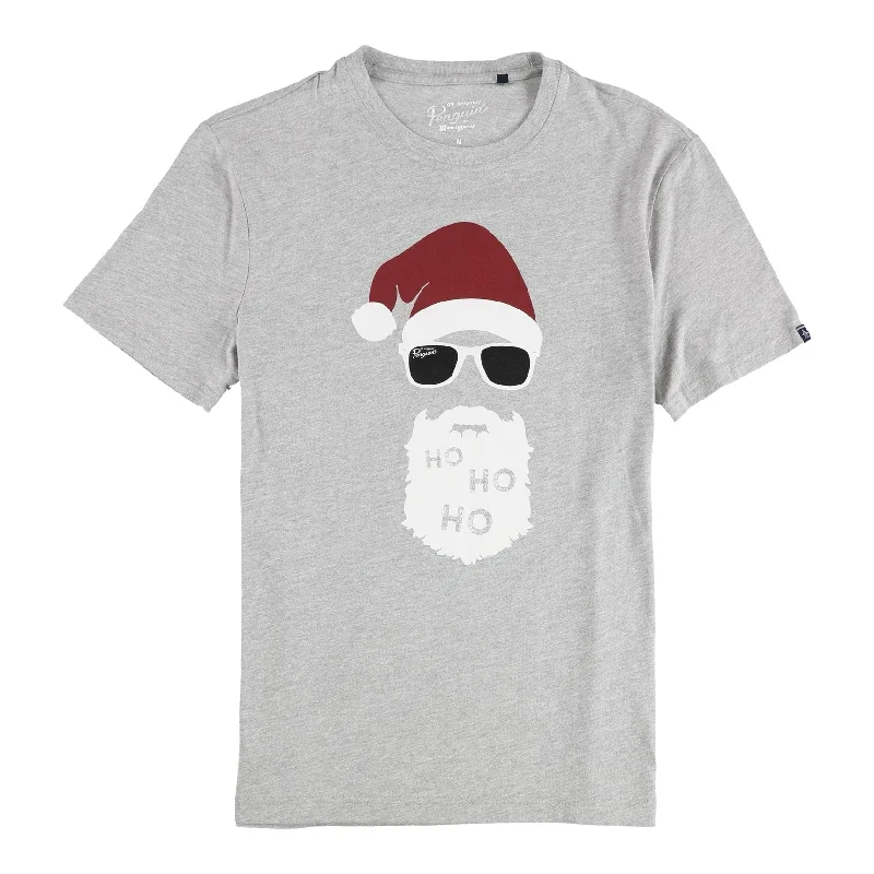 Original Penguin Mens Ho Ho Ho Graphic T-Shirt, Grey, Large