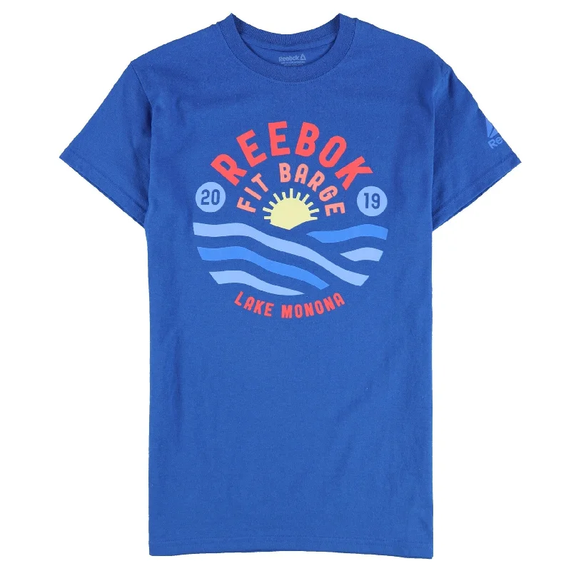 Reebok Mens Fit Barge 2019 Graphic T-Shirt, Blue, Small