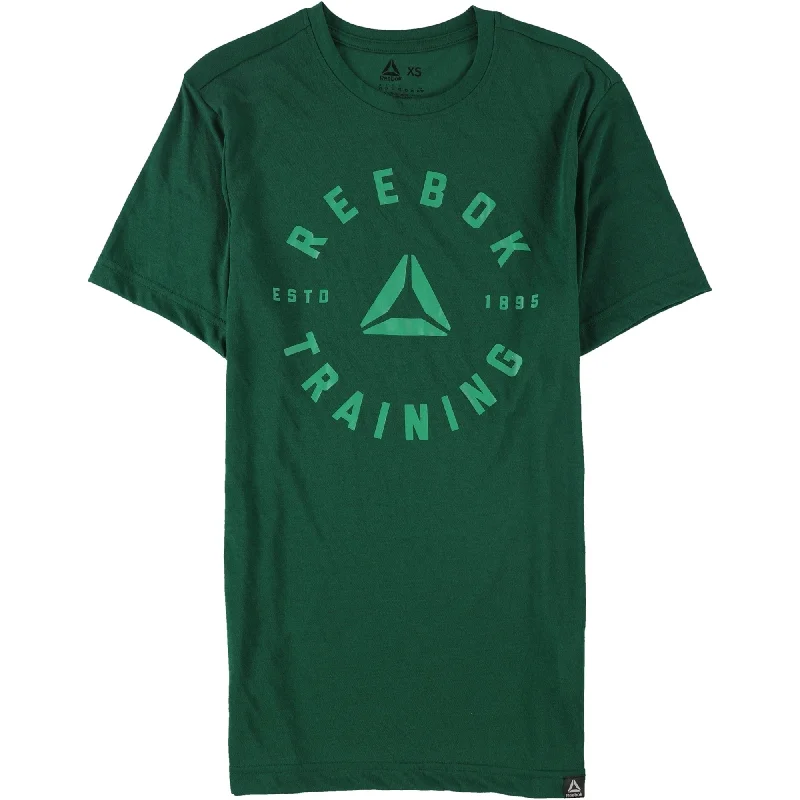 Reebok Mens GS Training SpeedWick Graphic T-Shirt, Green, X-Small