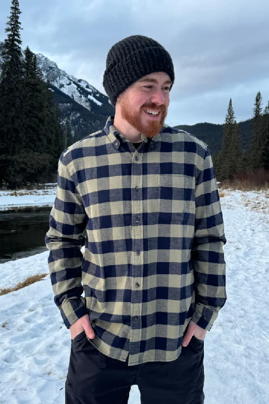 812 Navy and Sage Men's Flannel Shirt