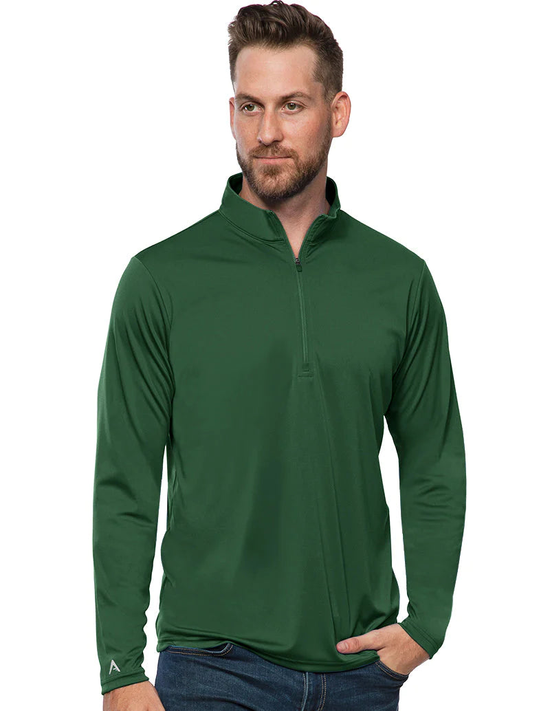 Antigua: Men's Essentials 1/4 Zip Pullover - Tribute Dark Pine 104644