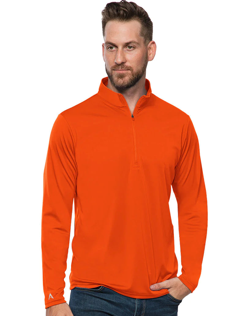 Antigua: Men's Essentials 1/4 Zip Pullover - Tribute Mango 104644