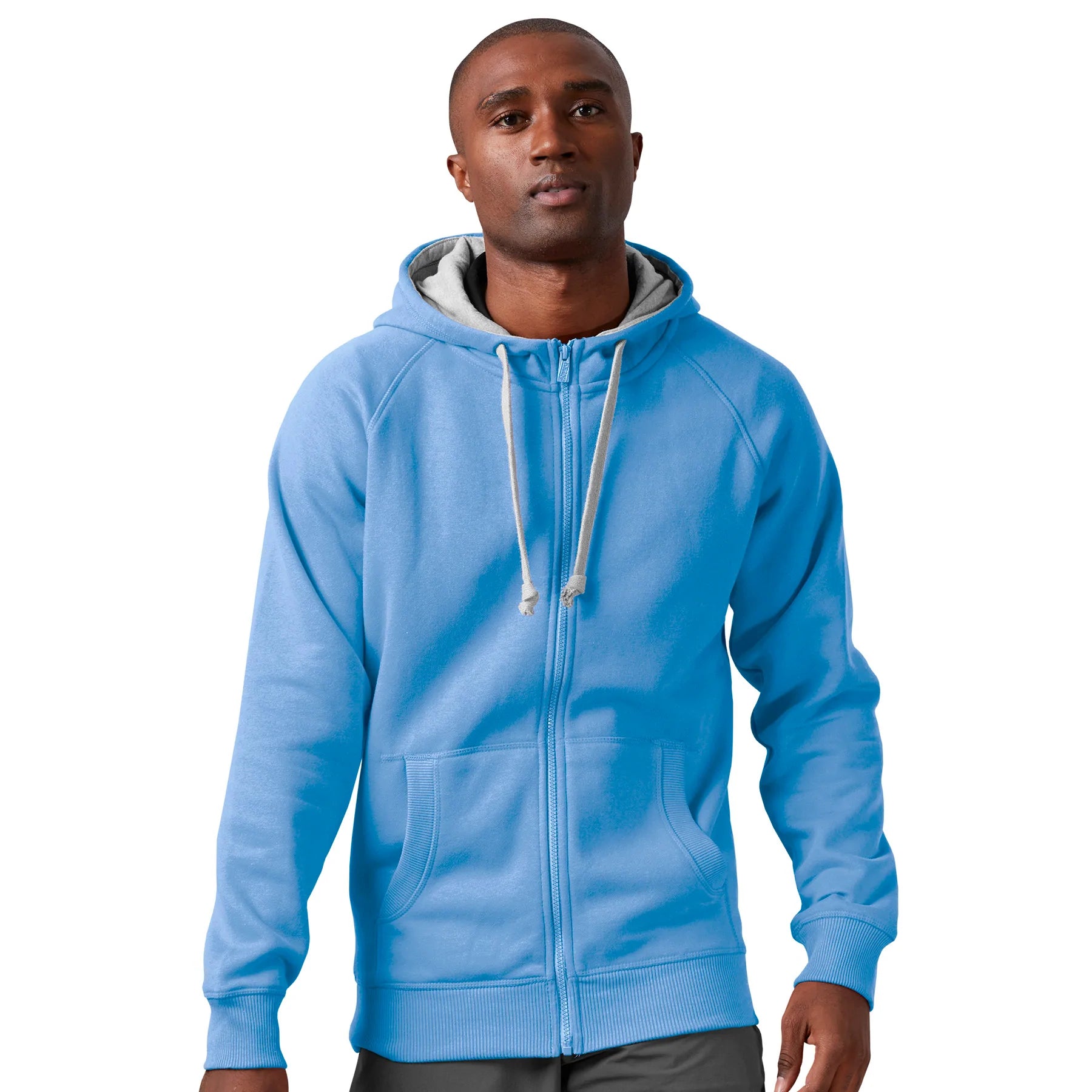 Antigua: Men's Essentials Full Zip Jacket - Victory Columbia Blue 101183