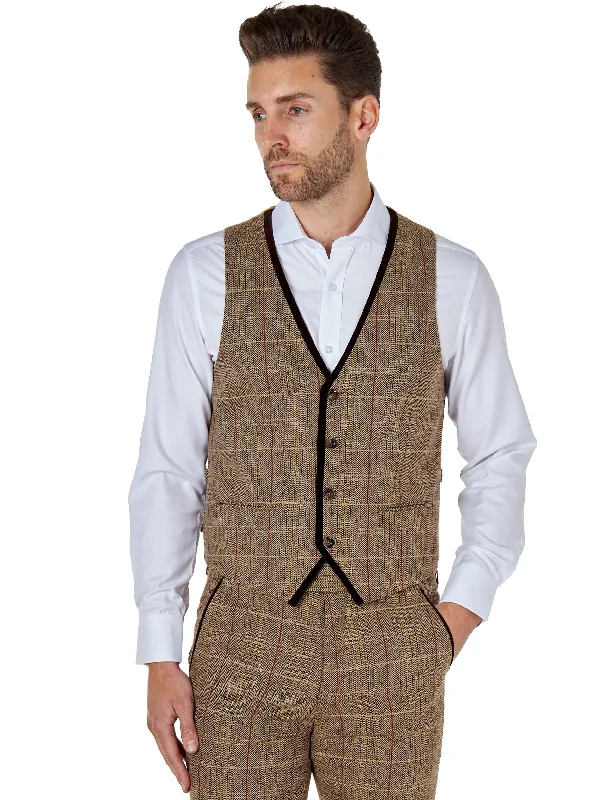 CARLO - BROWN TWEED WAISTCOAT