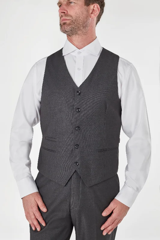 MENS GREY WEDDING PARTY WAISTCOATS